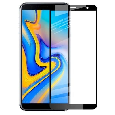 3D Стъклен протектор за Samsung J4 2018 - Черен