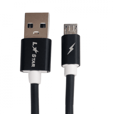 Силиконов кабел L✮Star LS-09 USB към Micro USB - Бял