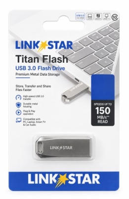 LINK★STAR Titan Flash USB 3.0 Метална Флаш Памет - 64GB