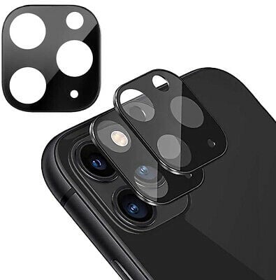 3D Протектор за Камера на Телефон iPhone 11 Pro / 11 Pro Max / 12 Pro - Черен