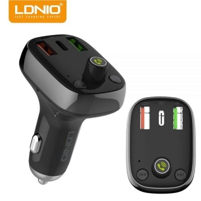 LDNIO Трансмитер и зарядно C704Q 36W - USB-C към Lightning ( 2xUSB+USB-C, microSD / TF )