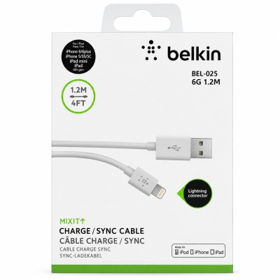 USB Кабел BEL-025 USB към Lightning BELKIN 1.2m