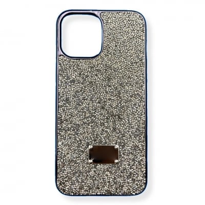 Кейс за телефон  с камъни D130 за iPhone 12 Pro max 6.7\" (Черен)