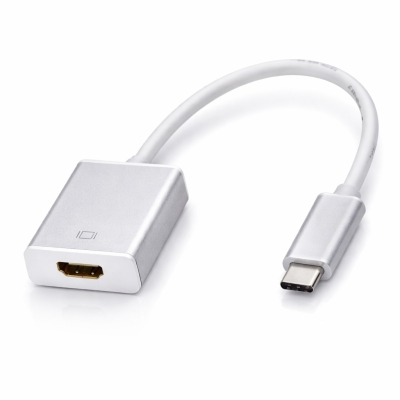 Конектор 3.1 Type-C мъжко към HDMI женско - Бял