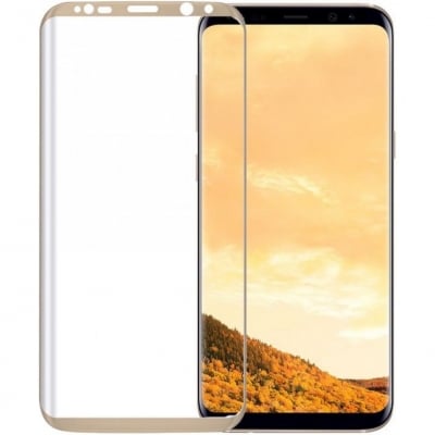 3D Стъклен протектор за Samsung S8 Plus +  - Златист