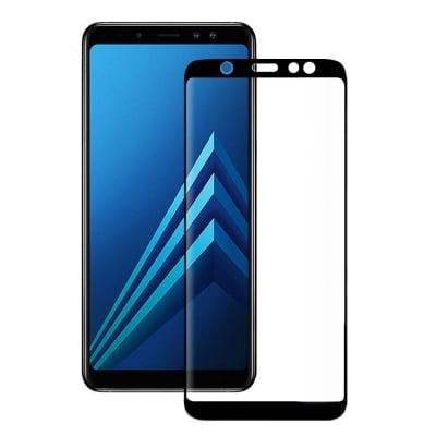 3D Стъклен протектор за Samsung A6 2018 - Черен