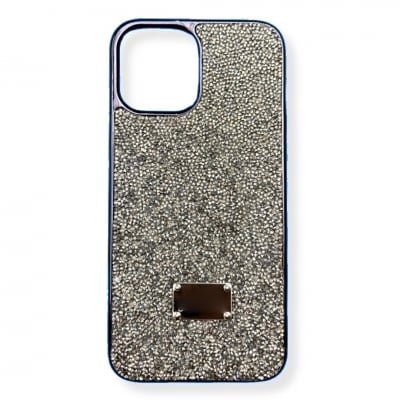 Кейс за телефон  лъскави камъни- за Samsung S21 Plus - Черен