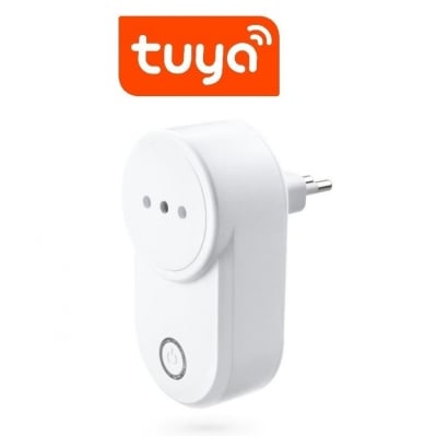 Контакт TUYA Smart Power Plug, Интелигентен, WiFi, 220-240 V, 16 A, Съвместим с Android/iOS