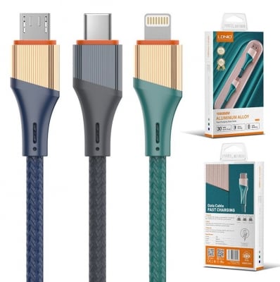 Кабел LDNIO LS631 30W 1M Fast USB към Type-C - Син