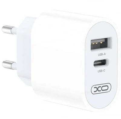 XO-L97 Адаптер с изх. USB-C+USB 2.4A