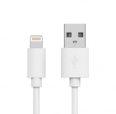 Кабел US-06 2A USB към Lightning - Бял