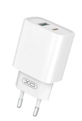 XO-CE02A 20W PD+QC Адаптер с изх. USB-C и USB