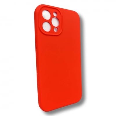 Silicone case TP-59 за +камера за iPhone 14 - Червен