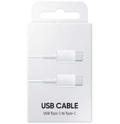 Кабел USB-C към USB-C 25W 3M (кут.) - Бял