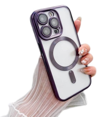 Кейс MG38 Luxury Case with Magsafe iPhone 14 Pro Max - Лилав
