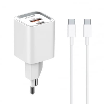 20W LDNIO A2318C С 2 изх. USB+USB-C с кабел USB-C към USB-C компактно