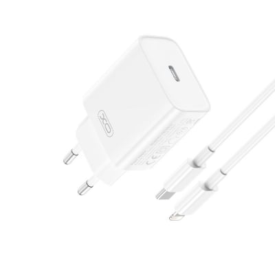 Зарядно XO CE15 С 1 изход USB-C PC-20W с кабел USB-C към Lightning