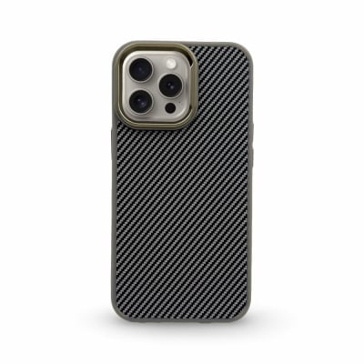 Premium Carbon Case TP-103 за iPhone 15 Plus - Titanium сив