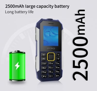 Мобилен телефон IPRO SHARK 2 DUAL SUM/2G/32Mb+32MB/0.8MP/2 инча 2500mAh/Фенер - Черен