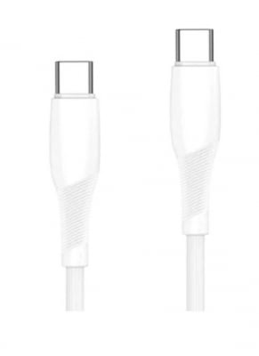 EARLDOM кабел EC-163C-C 60W USB-C към USB-C - Бял