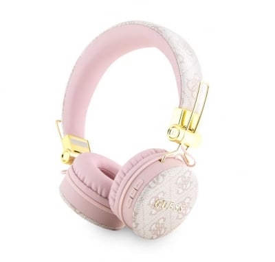 0264 Guess Guess Bluetooth Headphones - 4G Metal Logo - PinkBluetooth-Apple-Roze