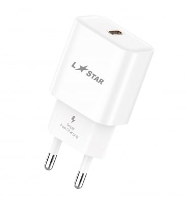 L✮Star LS46 Адаптер PD25W изх.USB-C - Бял