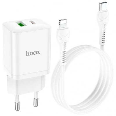 HOCO N28 Зарядно PD-20W+QC3.0A TYPE-C към Lightning