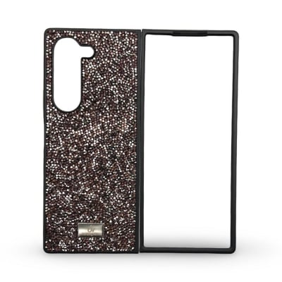 D81 Кейс TheBlingWorld за Samsung Z Fold 6 от 2 части - Кафяв