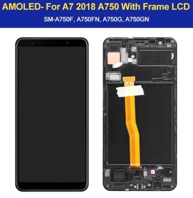 LCD Дисплей с тъчскрийн за Samsung A7 2018 SM-A750F A750F A750 OLED + Рамка