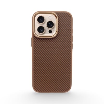 Premium Carbon Case TP-103 за iPhone 16 Pro - Titanium Златист