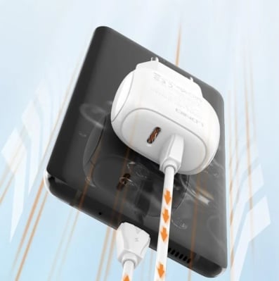 LDNIO Зарядно Q233 30W 2XUSB-C ихода FAST Type-C към Lightning