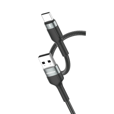 LINK★STAR LS-19 3.5A Плетен USB към Type-C кабел – Черен