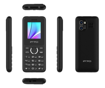 Мобилен телефон IPRO+БГ МЕНЮ A32 +БГ МЕНЮ /2G/32+32MB/1.77inch/0.08MP/800mAh/Dual Sim/5V 500mAh/ДвоенФенер - Черен