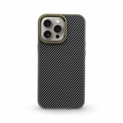 Premium Carbon Case TP-103 за iPhone 13 Pro Max - Titanium сив