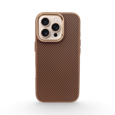 Premium Carbon Case TP-103 за iPhone 16E - Titanium Златист