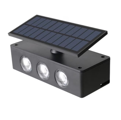 Двупосочна соларна LED лампа FC-004 с регулируем панел – 6 LED, 1200 mAh, 26 см