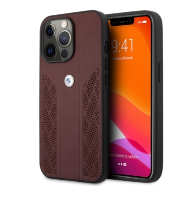1870 BMW Hardcase iPhone 13 Pro - Perforated Curve - Red