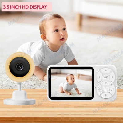 C4L RGB Бебефон с камера 3.5\"/2.8\" LCD, 2.4G безжичен, нощно виждане, двупосочно аудио и температурен сензор