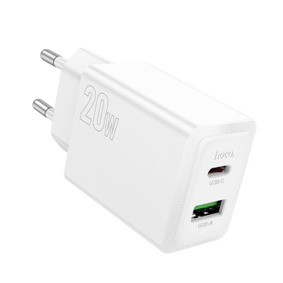 HOCO 220V Адаптер \"N69 PD20W+QC3.0 - Бял