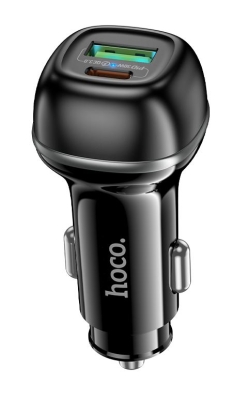 HOCO Z58A Зарядно за кола USB+USB-C PD20W + QC3.0 38W