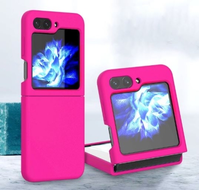 Z15 Silicone case за Samsung Z Flip 7 от 2 части - Тъмно Розово