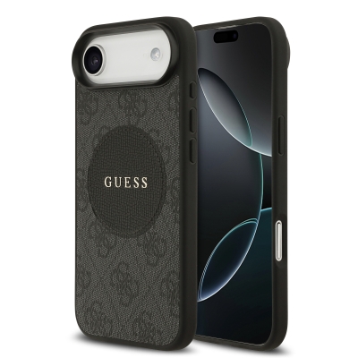9977 GUESS HC MAGSAFE PU 4G CIRCLE W/ CLASSIC LOGO BLACK IP17 AIR
