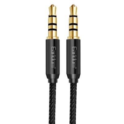 Earldom AUX10 Аудио Кабел 2m – Висококачествен 2-в-1 Кабел за Колона и Аудио Система