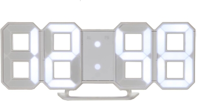 OR 119 CA19 Дигитален светещ LED часовник /Аларма - Бял