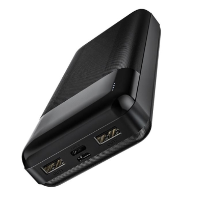 HOCO PowerBank “J72A Easy travel” 20,000mAh Micro-USB/Type-C вход и двоен USB2A изход+LED индикатор(Черен)