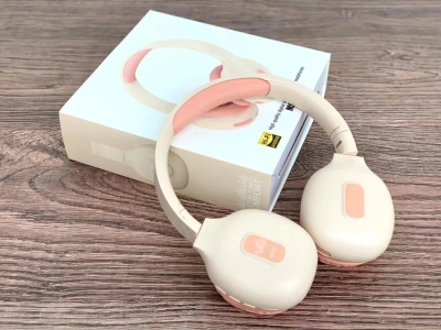 MSL-902 Pro Max – Безжични слушалки с шумопотискане и LED дисплей - Розов