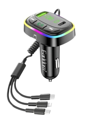 EARLDOM M105 FM 3.1A. модулатор трансмитер (1 USB изход + 1USB-C, Bluetooth)