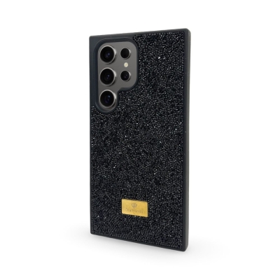 Кейс за телефон с камъни D130 за iPhone 17 Air  (Черен)