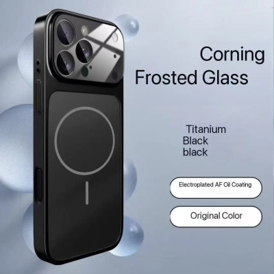 Magsafe кейс твърд гръб и TPU рамка TP-90 за iPhone 15 Pro - Черен