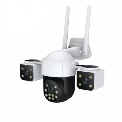 V380-A10 ТРОЙНА IP Камера ( APP:V380PRO) Въртяща водоустойчива WiFi камера с 3 обектива